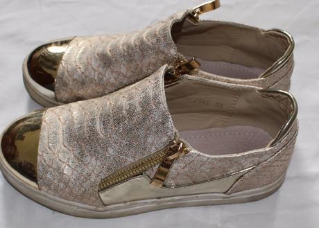 Zlaté podzimní boty vel. 33, 33