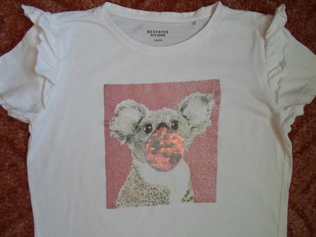 Bílé tričko triko krátký rukáv, reserved,158