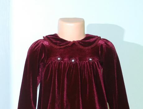 Sametové dlouhé slavnostní vínově červené šaty, 86