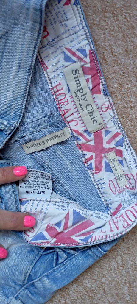 Rif šortky zn."simply chic" vel."s/36", denim,s