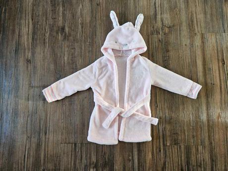 Světle růžový župan župánek dětský králíček 110, 110
