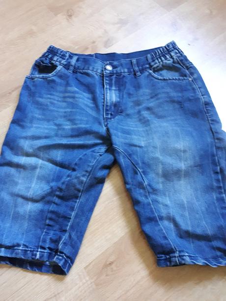 Peckovní džínové riflové šortky kraťasy, c&a,152