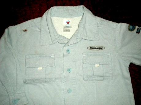 Světle modroučká košile - nádherná-manžestrová, c&a,80