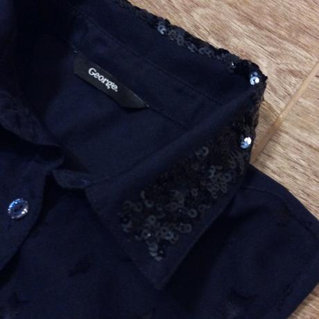 Šaty s hvězdičkami a zdobeným límečkem, george,122