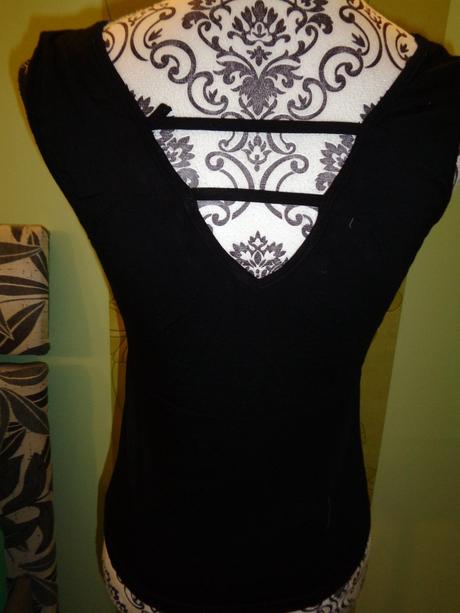 Černý elastický sexy top, 40 / 42 / l