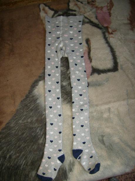 Punčocháče teplejší puntíkaté vel.110/116, tcm,110