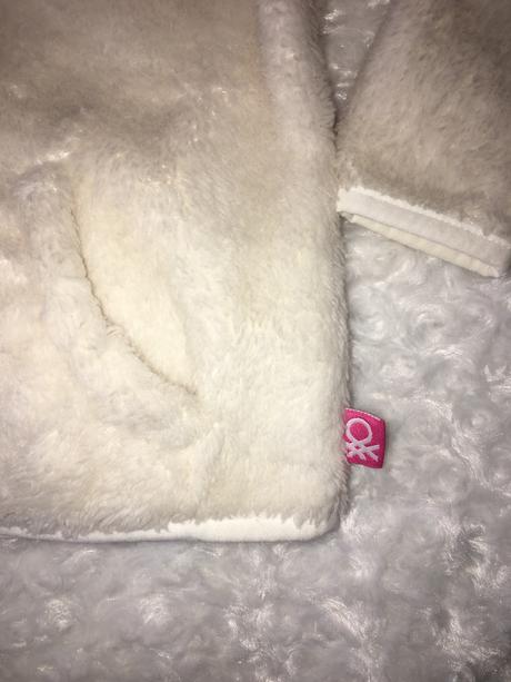 Bílá chlupatková mikina benetton, benetton,92