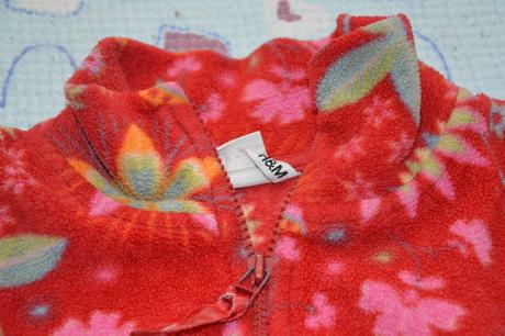 Fleesová mikina mikča vzorovaná, h&m,128