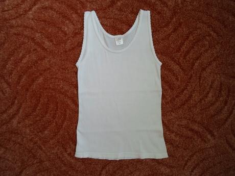 Bílé tričko triko nátělník košilka, estyle,134