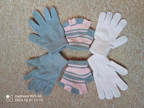 Rukavice 3ks vel "4-6let", 