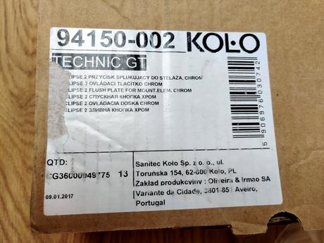 Chromové ovládací splachovací tlačítko, 