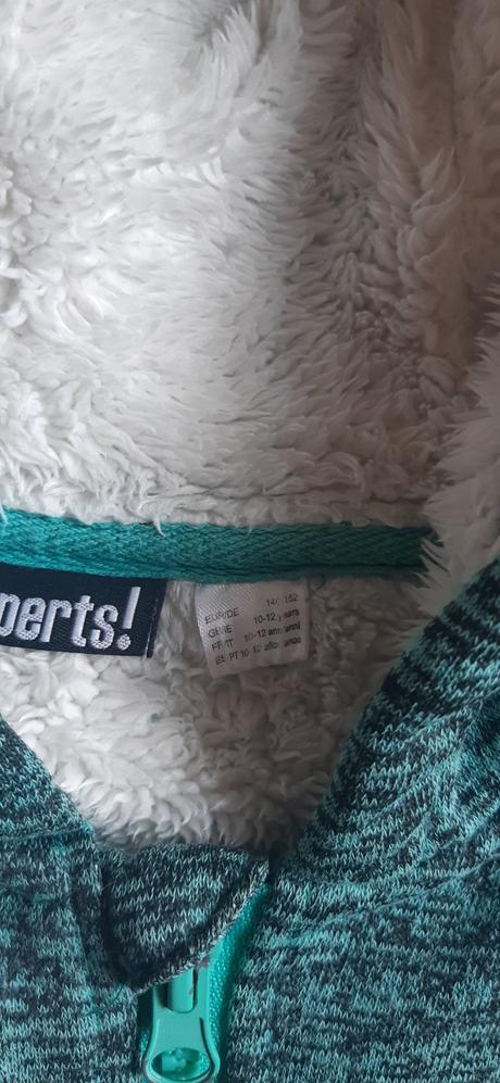 Dívčí teplá mikina/bunda 146/152 uvnitř kožíšek, pepperts,146