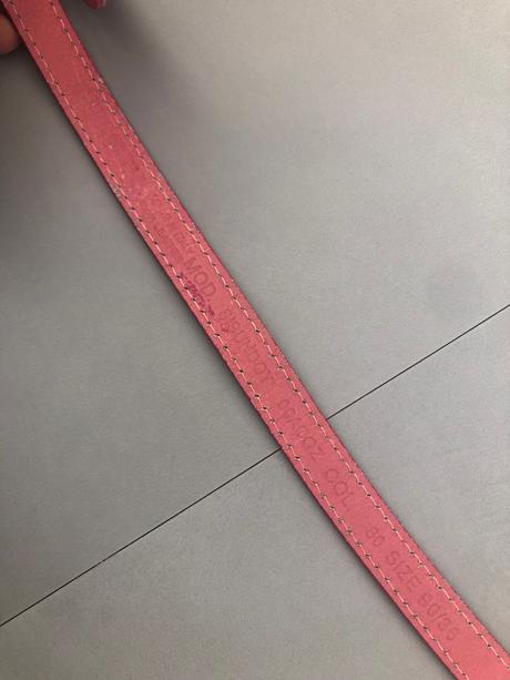 Růžový kožený pásek diesel vel 36, 80cm, diesel
