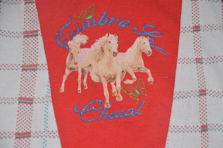 140 146 triko s koníky a kamínky, 140