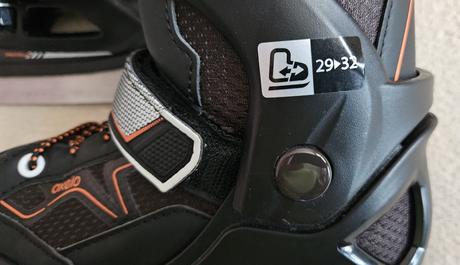 Chlapecké lední brusle oxelo černo-oranžové, 29-32, 29