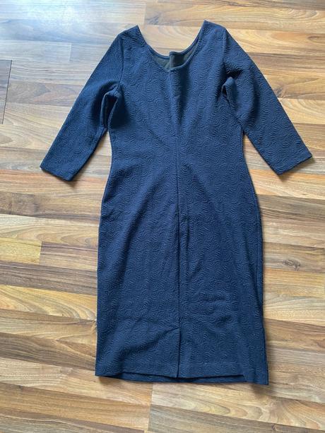 Modré šaty s plastickým vzorem, vel s, esprit, esprit,s