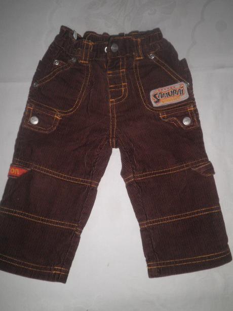 Kalhoty manšestrové 74-86, 74