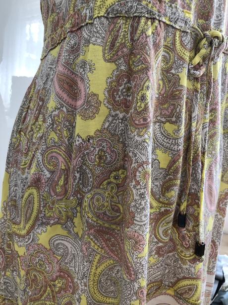 Šaty h&m xs s paisley vzorem žluté, h&m,xs
