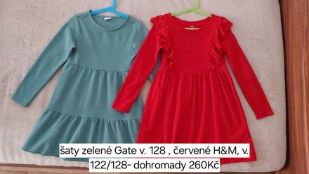 Dvoje šaty, h&m,128
