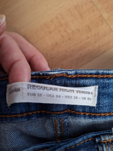 Džíny kalhoty jeans regular heigh weist vel. 36, stradivarius,36