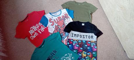 5x tričko vel."122-128", marvel,122