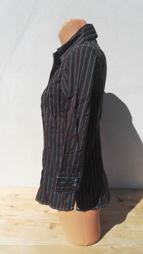 Hnědá pruhovaná košile cecil - vel.s/m, s