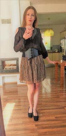 Nová leopard sukně pc 280, vel l, janina, l