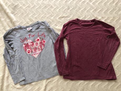3 trička dlouhý rukáv velikost 134/140, yigga,134