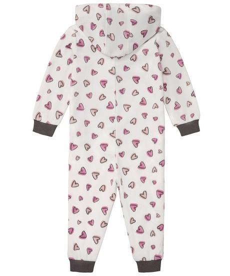 Fleecový srdíčkový overal smetanový vel. 86/92, lupilu,86 / 92