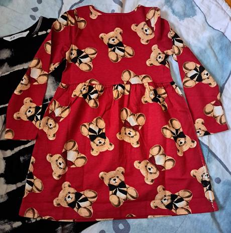 2x šaty dlouhý rukáv, h&m,110