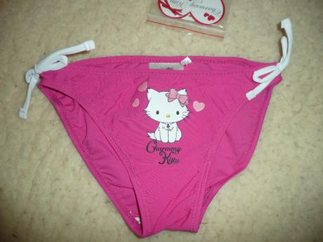 Plavky bikiny hello kitty vel 7/8 let, sanrio,122 / 128
