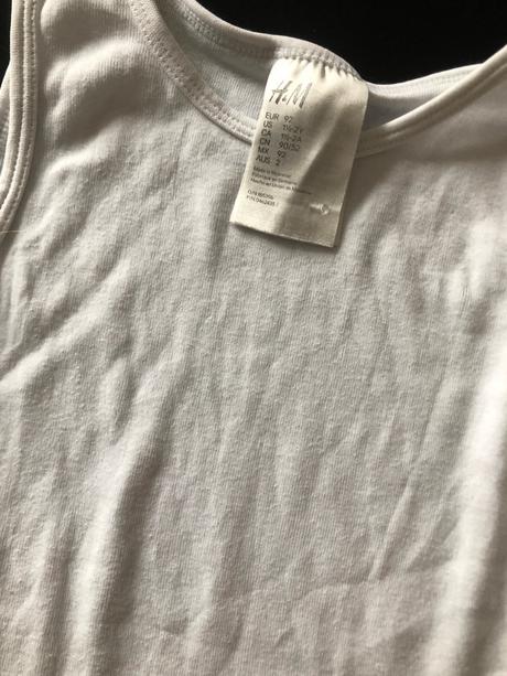 Bílé body bez rukávu - 2 kusy, 92