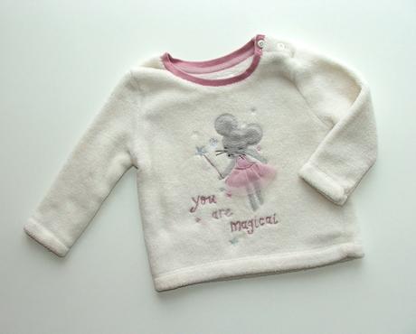 M451 flís mikina s myškou vel. 80, primark,80