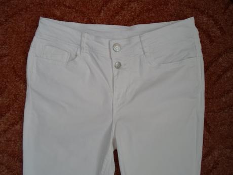 Bílé kalhoty rifle džíny 7/8, 38