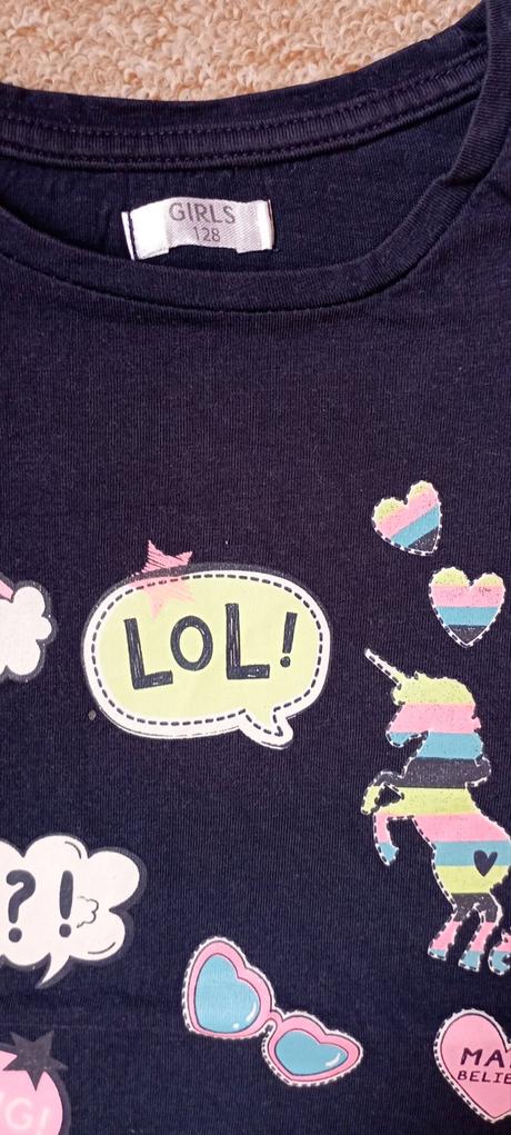 Tričko a kalhotky zn."girls" vel."128", 128