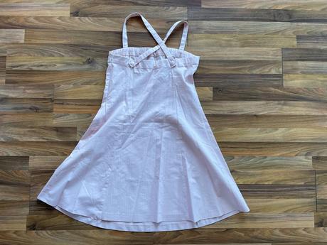 Růžové šaty s ramínky křížem, vel m, m