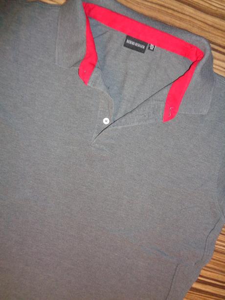 Šedé bavlněné tričko s límečkem  berd berger 3xl, xxxl