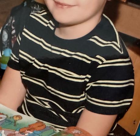 Bavlněné pruhované tričko, marks & spencer,146