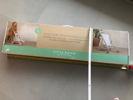 Kočárek golfky látka dřevo zn. little dutch růžová, 