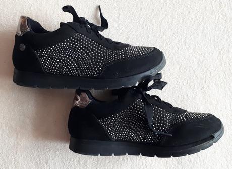 Dětské boty, botky, černé s kamínky, vel.32, 32