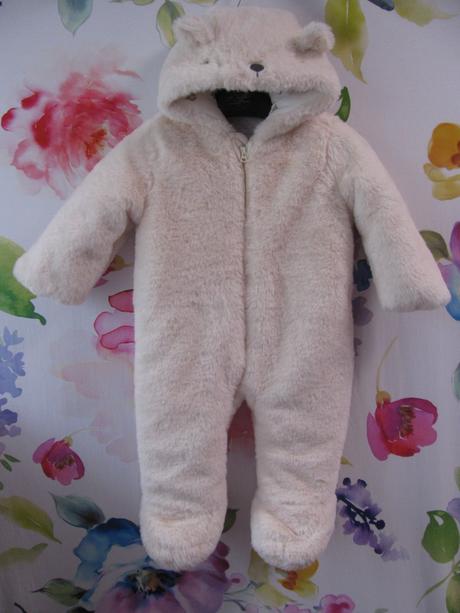 Teplá kojenecká zimní kombinéza s kapucí/unisex, f&f,80