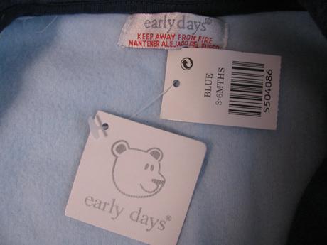 Fleecový spací overal s obrázky 3-6 měs., early days,68