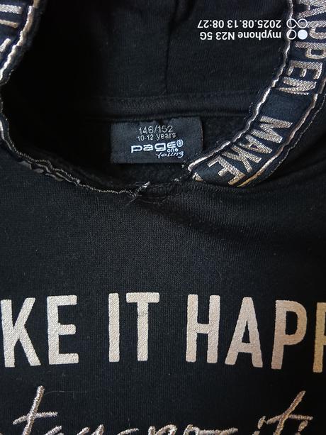 Dlouhá mikina zn."page one young" vel."146/152", 146