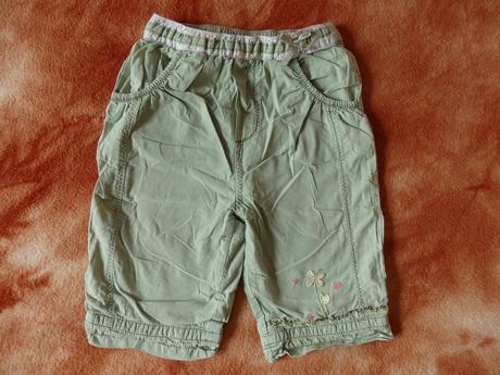 Lehce zateplené kalhoty s kytičkou, tu,74