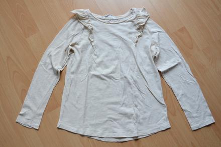 Bavlněné tričko s volánky, h&m,134