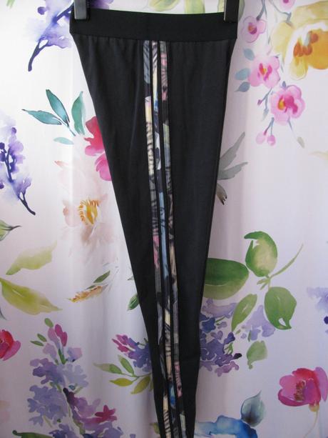 Černé bavlněné elastické legíny adidas, adidas,s