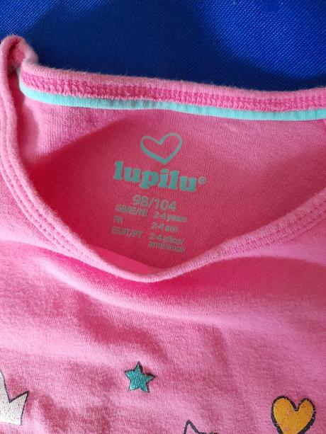 Růžové tričko 98 na holčičku, lupilu,98