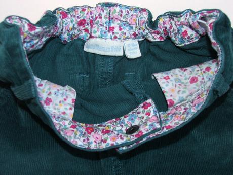 H746 zelené manšestráky vel. 86, 86