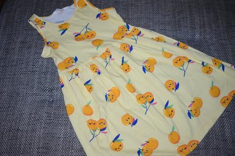 Bavlněné šaty h&m s mandarinkama, 134/140, h&m,134