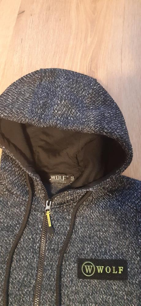 Dětská zateplená mikina s kapucí wolf 152, wolf,152